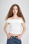 Defacto Kadın Beyaz Tişört - C7661AX/WT32