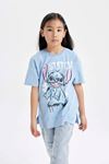 Defacto Kız Çocuk Mavi Tişört - C2636A8/BE791