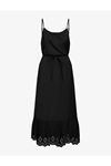 Only Onllou Lıfe Emb Strap Ankel Dress Ptm Kadın Siyah Elbise - 15313166