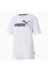 Puma Ess Logo Boyfriend Tee Kadın Beyaz Tişört - 586868-02