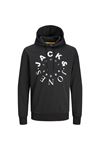 Jack & Jones Jorbronx Arch Bıg Sweat Hood Ub Erkek Siyah Sweat - 12267584