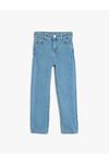 Koton Kız Çocuk Mavi Jean Pantolon - 5WKG40062AD