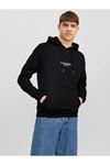 Jack & Jones Jorvesterbro Sweat Hood Noos Erkek Siyah Sweat - 12241687