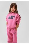 Mavi Logo Kız Çocuk Pembe Sweat - M7610035-70982