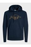 Jack & Jones Jjferrıs Sweat Hood Erkek Lacivert Sweat - 12256838