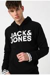 Jack & Jones Jjecorp Logo Sweat Hood Noos Erkek Siyah Sweat - 12152840