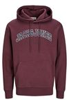 Jack & Jones Jjecaleb Varsıty Sweat Hood Noos Erkek Bordo Sweat - 12256521