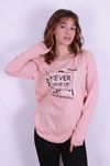 Kadın Pembe Sweat - Never