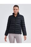 Skechers W Outerwear Pop Up Detailed Padded Jacket Kadın Siyah Mont - S231240-001