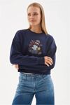 Fashion Friends Lacivert Kadın Sweatshirt 24K0082K1