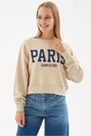 Fashion Friends Ekru Kadın Sweatshirt 24K0053K1