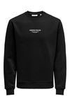 Only & Sons Onscurated Reg Crew Neck Siyah Erkek Sweatshirt 22030923