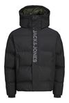 Jack & Jones Jcoalpha Puffer Siyah Erkek Mont 12261971