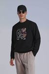 Lufian Erkek Sweatshirt Siyah 112030138 Pıtcher