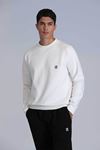 Lufian Erkek Sweatshirt Beyaz 112030154 Grant