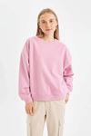 Defacto Kadın Sweatshirt Pembe A4177AX/PN450