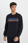 Lee Erkek Sweatshirt Siyah L232501001 M Local Coll. Crew