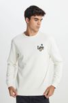 Lee Erkek Sweatshirt Ekru L242503104 M Local Coll. Crew Neck