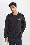 Lee Erkek Sweatshirt Siyah L81MRFON M EU Coll. Crew