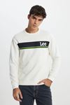 Lee Erkek Sweatshirt Beyaz L232501102 M Local Coll. Crew Neck